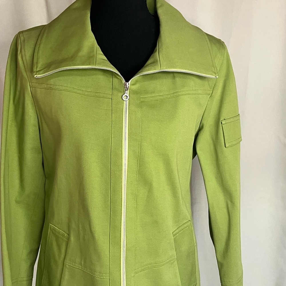 Garfield & Marks Kayla Jacket Green Women's Jacket Blazer with Zip Front